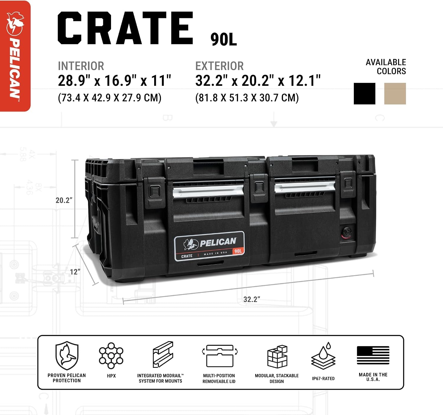 Pelican USA Crate 90L