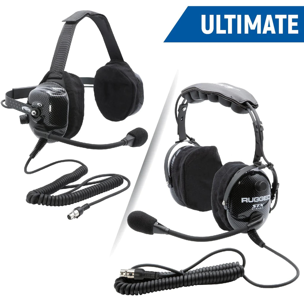 ULTIMATE HEADSET for STEREO and OFFROAD Intercoms - Over The Head or Behind The Head