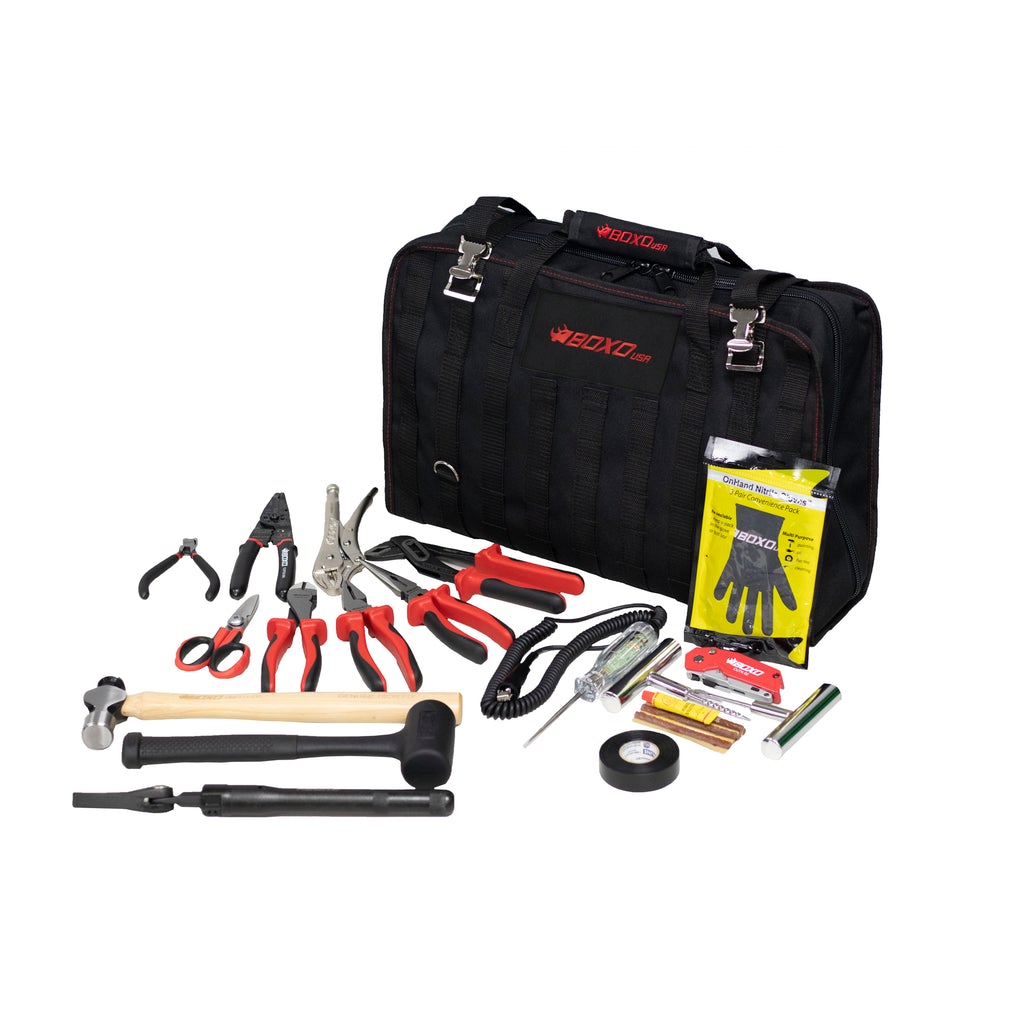 BoxoUSA Off-Road Tool Bag with Tool Roll