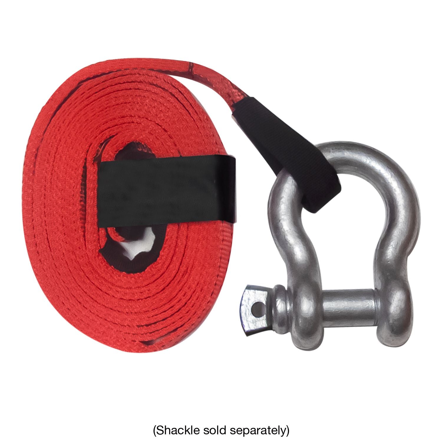1 in x 15 ft Heavy Duty Tow Recovery Strap 7,000 lb